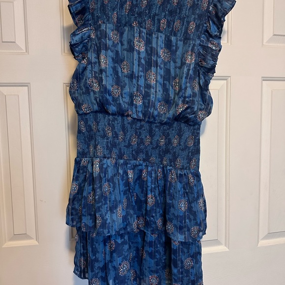NWT 🥃 Scotch & Soda 🥃 Blue Ruffled Tiered Sundress - Picture 7 of 7